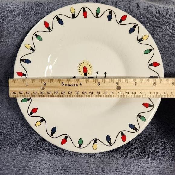 Landis International Twinkle Christmas Plate Holiday String Lights 8.5" Vintage - Picture 2 of 3
